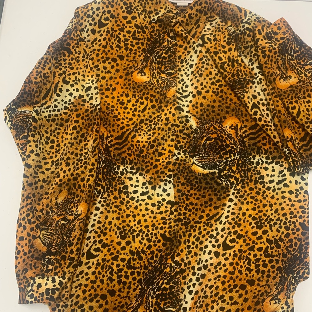 Impressions Wild Animal Print Blouse